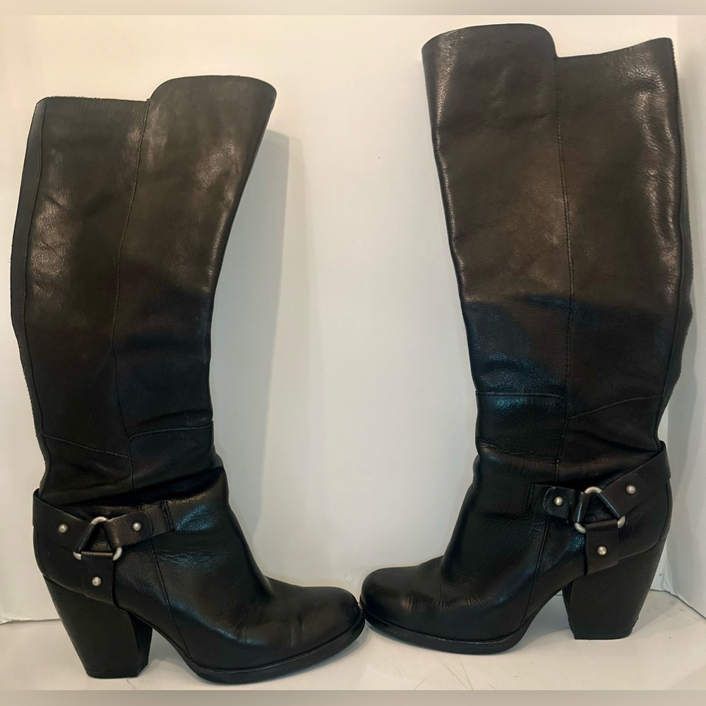 Kork-Ease Black Heeled Leather Boots - FINAL PRICE